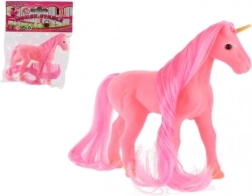 Unicorn roz de pieptănat cu pieptene, 14 cm