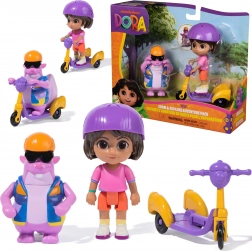 Dora și Tico – set de joacă Zoom & Explore cu trotinetă și accesorii