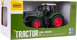 Tractor verde cu încărcător frontal 1:24
