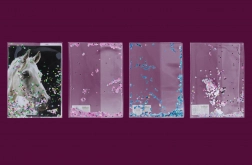 Copertă pentru caiet A5 cu sclipici