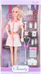 Păpușă doctoriță cu brațe articulate și accesorii 29 cm