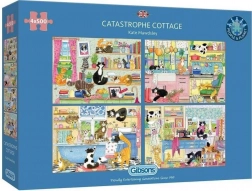 Puzzle Gibsons Cat-astrofă 4×500 piese