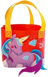 Set creativ – poșetă mov cu unicorn Roboței din fetru