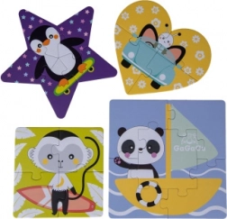 Set de puzzle geometric pentru copii Gagagu, 2–6 piese