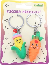 Brelocuri de prietenie cu motiv de legume, 2 bucăți