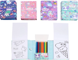 Cărți de colorat de călătorie cu creioane colorate - 1 bucată