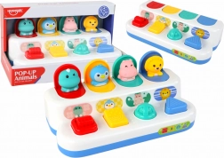 Jucărie educativă interactivă Peekaboo cu fereastră pop-up cu animăluțe