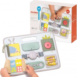 Tablă interactivă cu catarame TAF TOYS pentru dezvoltarea motricității fine