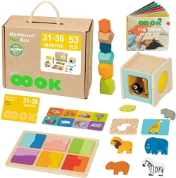 Montessori play box 7în1 set educațional din lemn pentru copii 31–36 luni fsc