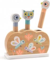 Jucărie din lemn săritoare curcubeu animale Djeco