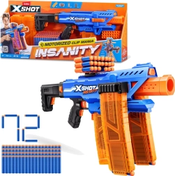 ZURU X-SHOT INSANITY pistolă automată pentru săgeți din spumă, 72 de săgeți