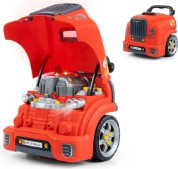 Milly Mally N-GINE – model realist al părții frontale a mașinii cu capotă rabatabilă, lumini și sunete