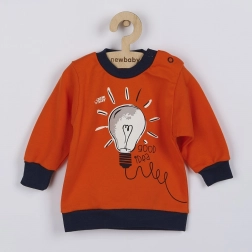 Tricou din bumbac pentru bebeluși New Baby Happy Bulbs cu mânecă lungă