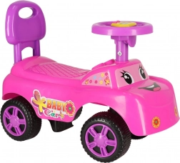 Împingător/mașinuță de împins cu râsete și claxon – roz