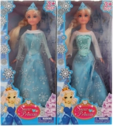 Păpușă cu articulații în rochie de iarnă cu coroană