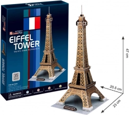 CubicFun puzzle 3D Turnul Eiffel auriu, 39 piese