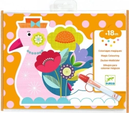 Planșe de colorat cu apă DJECO – animăluțe curcubeu