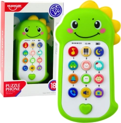 Telefon interactiv pentru copii, dinozaur, verde