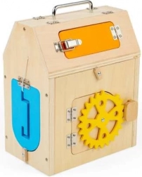 Placă de activități Bigjigs Toys - Căsuță pentru copii