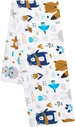 scutec din flanel cu imprimeu New Baby pădure alb