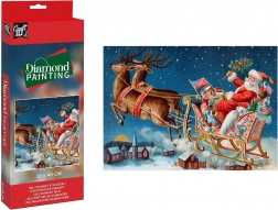 Pictură cu diamante Santa 30x40cm