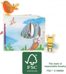 Cărticică din lemn cu imagini cu albinuță SMALL FOOT