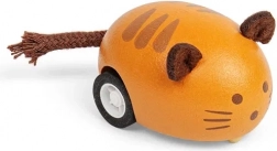 Animaluț de lemn cu mecanism Kočka portocalie