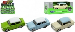 model metalic trabant 1:60 de la welly, 7 cm, rulare liberă, mix de culori