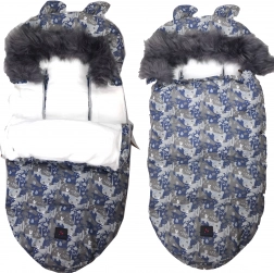 Sac de iarnă pentru cărucior și săniuțe cu glugă din blăniță ecologică 100 cm