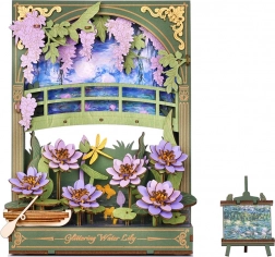 Puzzle de Lemn RoboTime 3D Nuferii Sclipitori