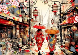 Enjoy puzzle Plimbare prin Tokyo 1000 piese