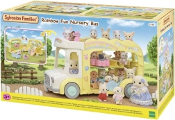 Autobuz colorat SYLVANIAN FAMILIES – autobuz multifuncțional cu trei etaje pentru figurine