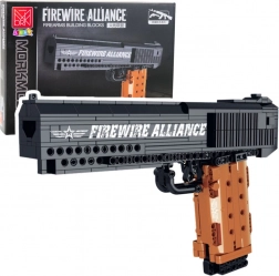 Set de construcție pistol cu funcție de tragere, 555 piese FIREWIRE ALLIANCE DESERT EAGLE