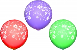 Balonase gonflabile cu imprimeu Floricele - set de 10 buc