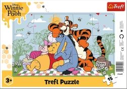 Puzzle Trefl Ursulețul Winnie: Aventurile lui Winnie, 15 piese