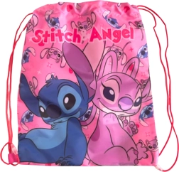 Sac pentru copii, de purtat pe spate, Lilo & Stitch, roz, 40 × 35 cm