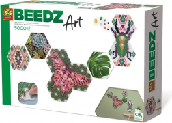 Set creativ Beedz Art Hex Botanica – mozaic hexagonal din mărgele termoadezive