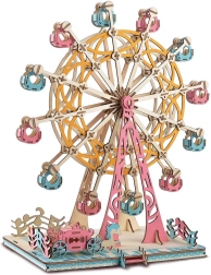 Puzzle 3D din lemn Roata rusească pastel
