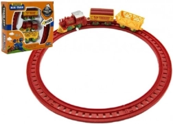 Trenuleț cu cheie cu două vagoane și șine