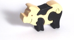 Puzzle din lemn Fauna cu purceluș mic