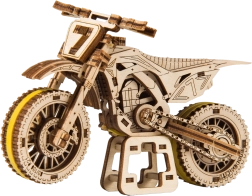 Puzzle 3D din lemn motocicletă MotoCross WOODEN CITY (88 piese)