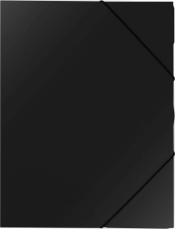 Dosar cu elastic A4 din polipropilenă, negru