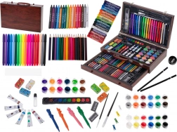 Set de artă din lemn cu 123 de piese