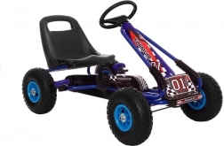 Kart cu pedale A-15 cu roți pneumatice – Albastru
