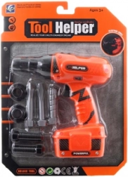 Bormașină cu baterii pentru copii cu set de capete