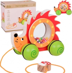 Arici din lemn de tras cu biluțe colorate