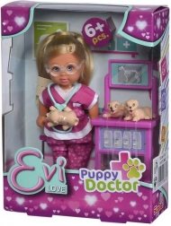 Păpușa Evi veterinară Puppy Doctor