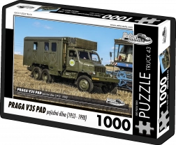 Puzzle Retro Mașini - Praga V3S PAD atelier mobil (1953 - 1990) 1000 piese