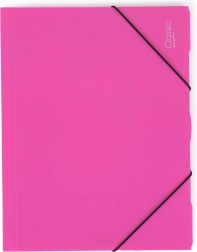 Mapă din polipropilenă cu elastic, A4, opacă, magenta