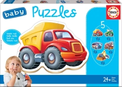 baby puzzle vehicule 5în1 de la educa (3–5 piese)